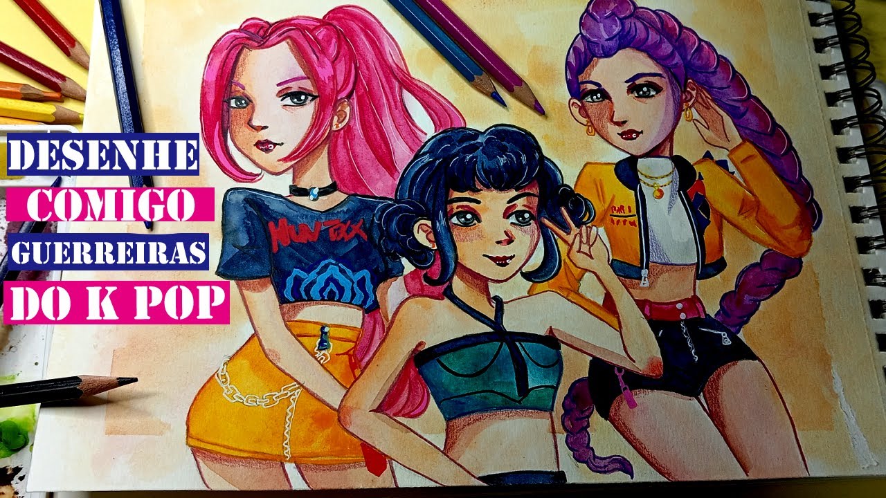 Guerreiras do k pop é bom? Desenhando e comentando sobre o filme