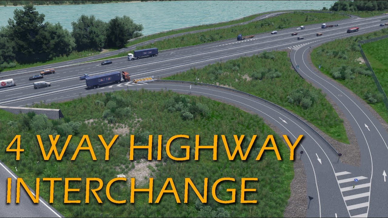 Cities: Skylines - Loz #9 - Hyper detailed 4 ways interchange