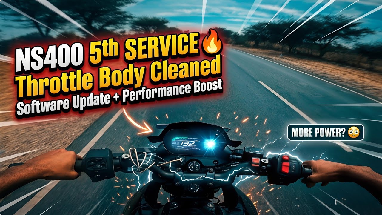 NS400 15,000 KM Service 🔧 Throttle Body Cleaning + ECU Update | Real Power Increase Test 🚀