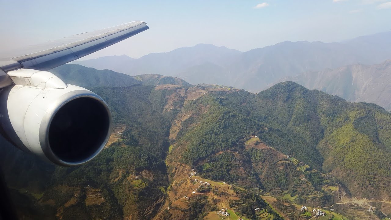 Nepal Airlines B757-200 Approach, Landing & Disembarking at Kathmandu