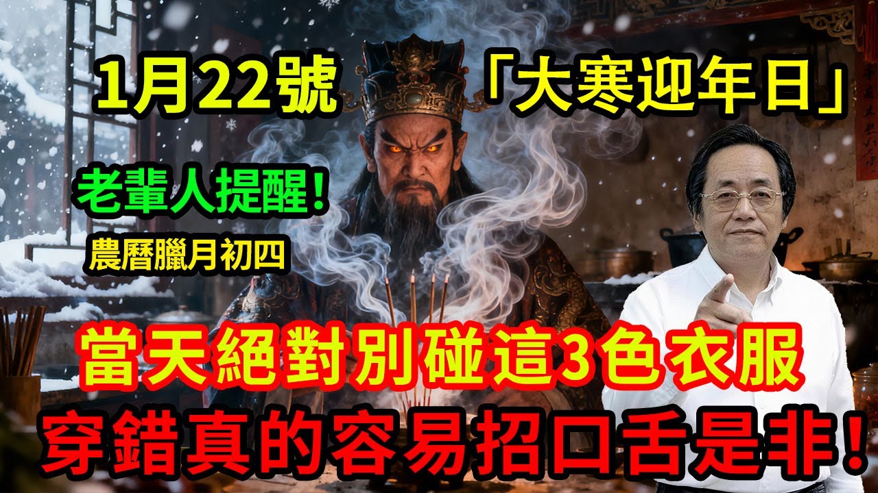 老輩人早就提醒過！1月22號，農曆臘月初四，「大寒迎年日」，當天絕對別碰這3色衣服，灶王爺都看在眼裡，穿錯真的容易招口舌是非！＃佛學 ＃佛淨 ＃佛陀 ＃佛法 ＃佛教 ＃修行