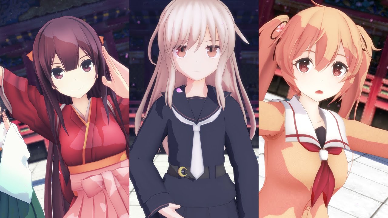 【艦これMMD】神風型、白露型、睦月型「神のまにまに」