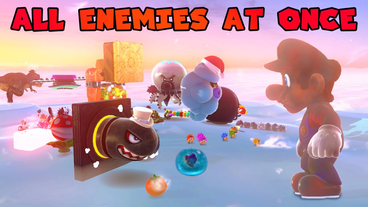 What If You Fight All Enemies At The Same Time? - Super Mario Odyssey