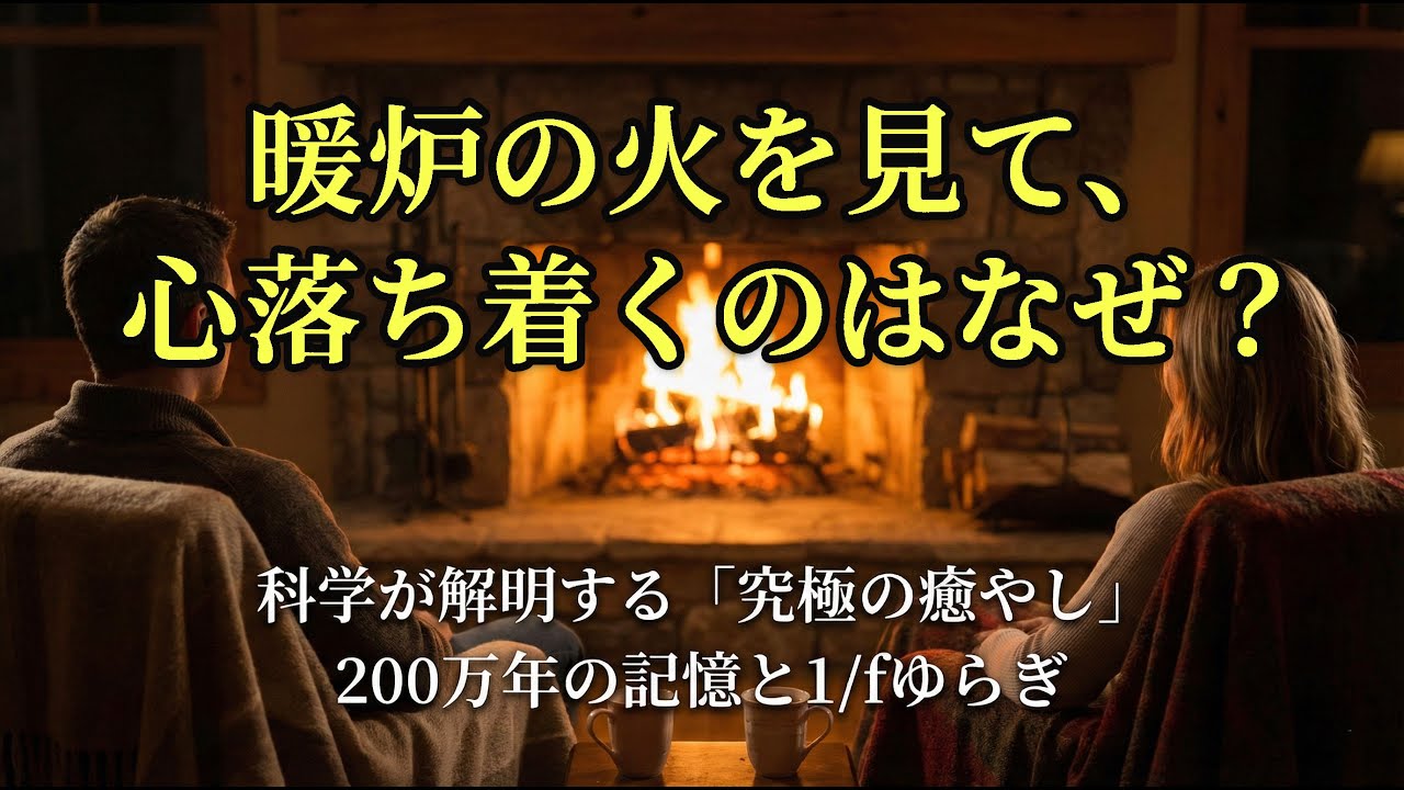 【衝撃】暖炉の火を見て、心落ち着くのはなぜでしょうか？　そこには、究極の癒しが存在していました。「1/f揺らぎ」があるのです。