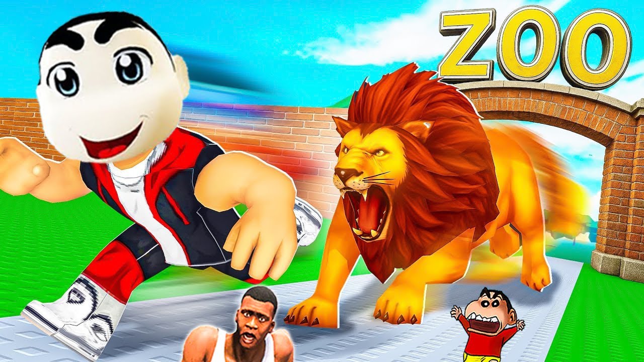 SHINCHAN Every Second +1 To Escape Roblox Zoo with FRANKLIN & CHOP | DREAM SQUAD
