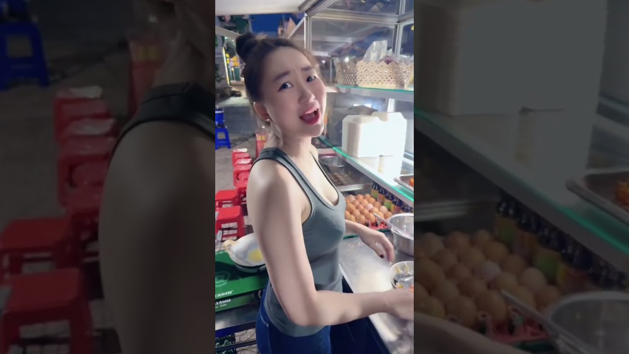 Clip ghẹo bà chủ. Dễ thương Bán cơm Dương Châu. Hot Tiktok.