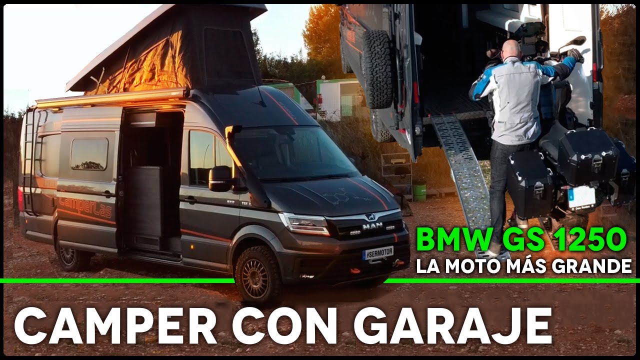 CAMPER CON GARAJE 🏍 PARA BMW GS 1250 ADVENTURE | 