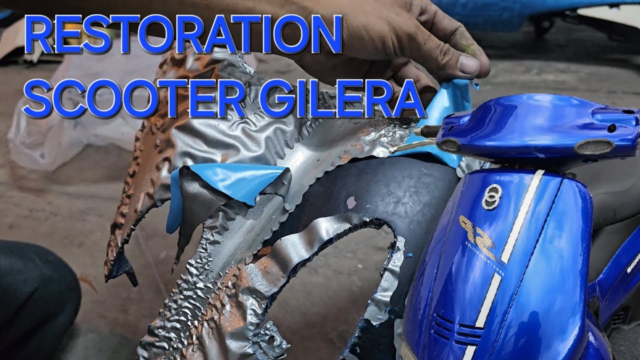 RESTORATION SCOOTER GILERA. (REMOVE PAINT AT ABS COVER)