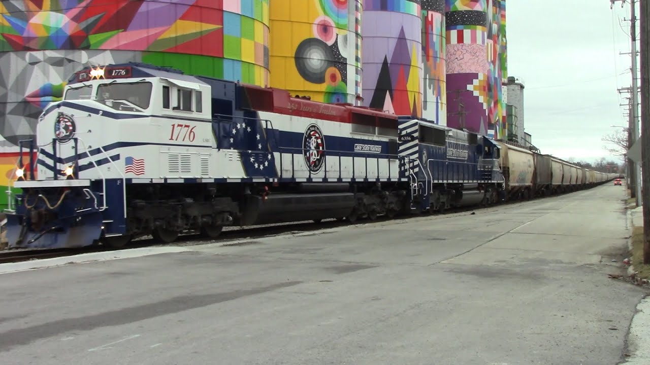 A Busy Saturday On The LSRC! 6356, 1776 & CSX 5501 Hauling Grain + LED 