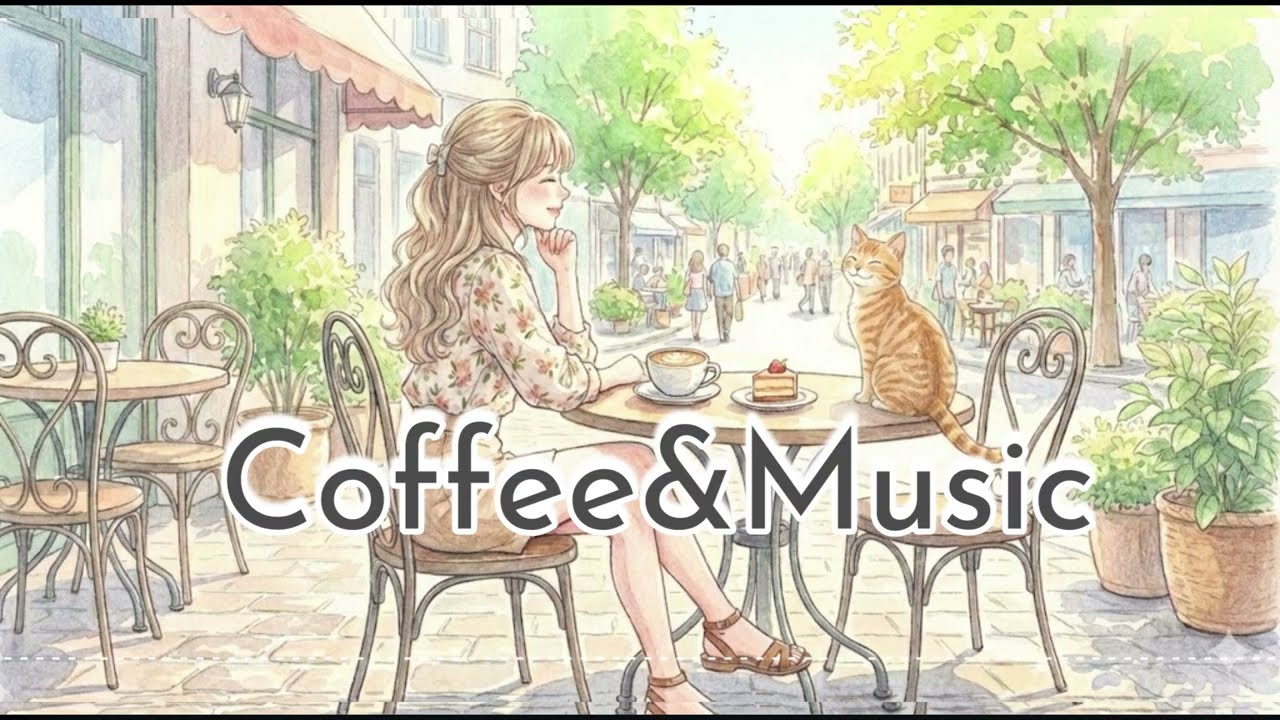 【作業用BGM】テラス席で楽しくコーヒータイム☕️ Sunny Cafe Terrace | Upbeat & Relaxing Coffee Shop Music, Work & Study