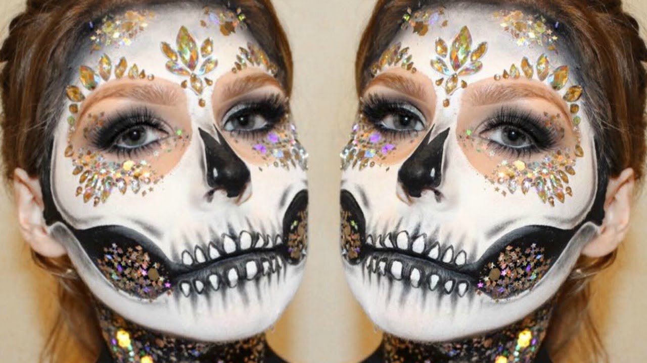 Glitter & Jewel Skull Makeup Look! | The Gypsy Shrine Inspired! | Alice Jackson