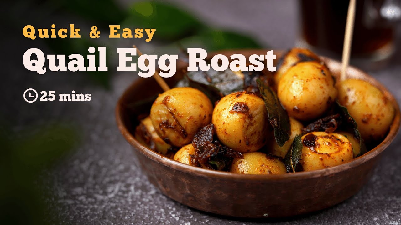 Quail Egg Roast | Kerala Quail Egg Roast Roast | Street Food Recipes | Snack Recipes | Cookd