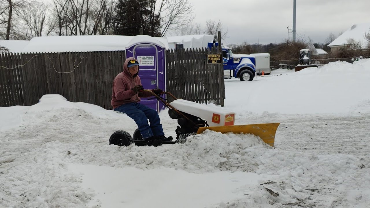 61 Gravely L. Plowing The Last Of The Frozen Snow From 1/25/26. Part 3.