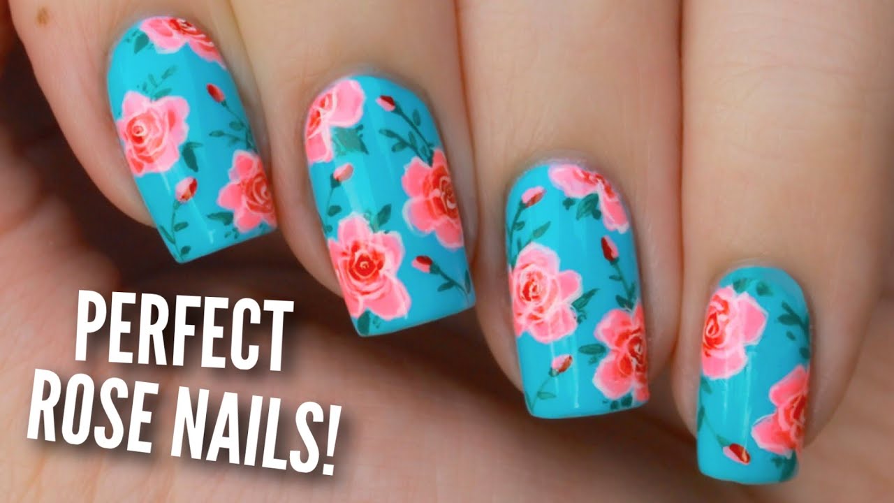 Paint Rose Nails Perfectly!