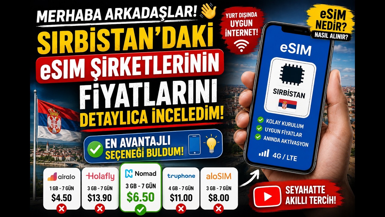 🎯 Sırbistan'da En Uygun eSIM Fırsatları! (Yettel degil ;) 🎯