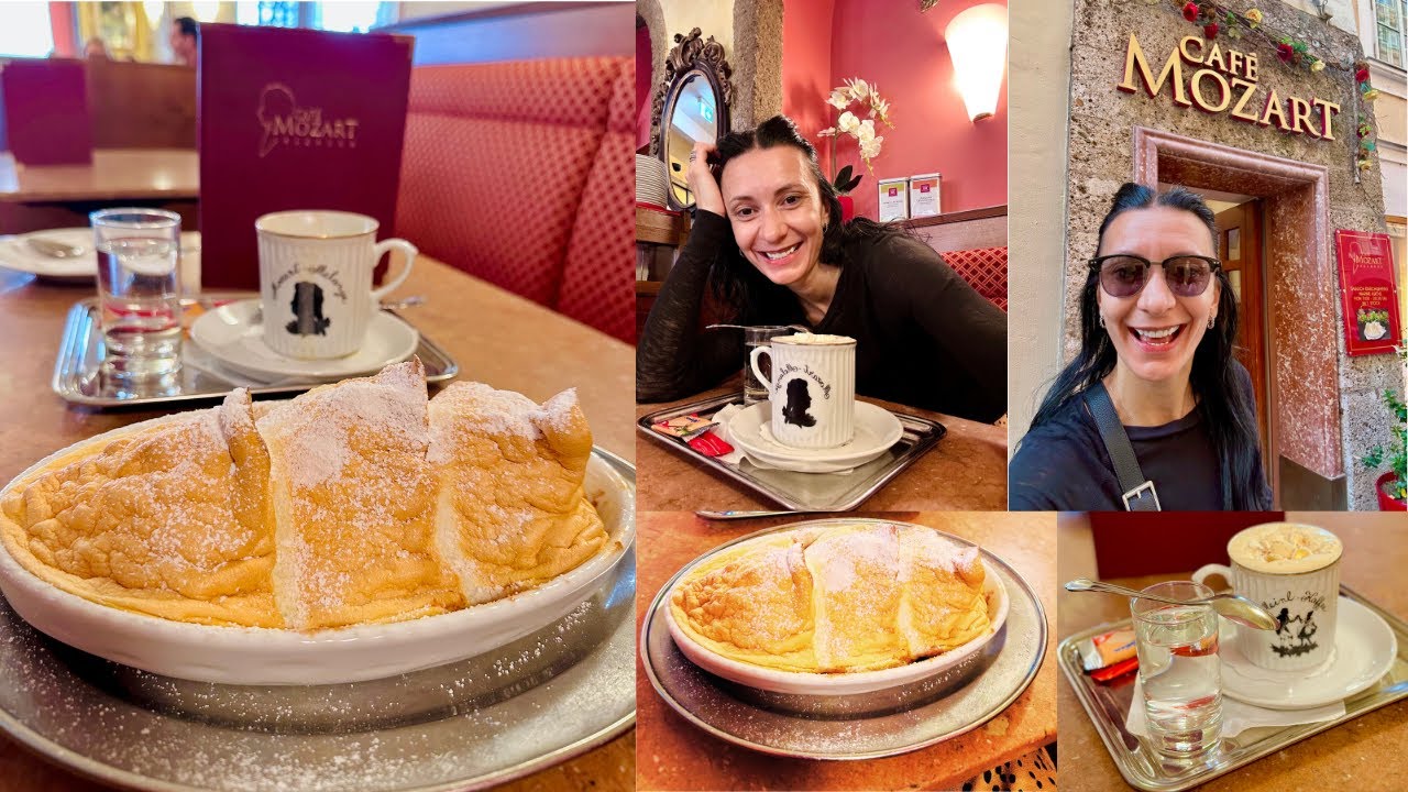 Trying the Salzburger Nockerl and Mozart Kaffee at CAFE MOZART in Salzburg! #salzburg #cafemozart