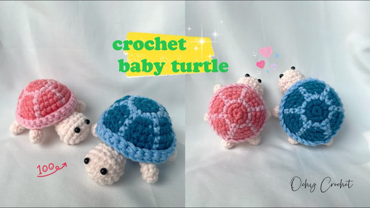 Crochet Baby Turtle 🐢 | Crochet keychain amigurumi | Móc len bé rùa