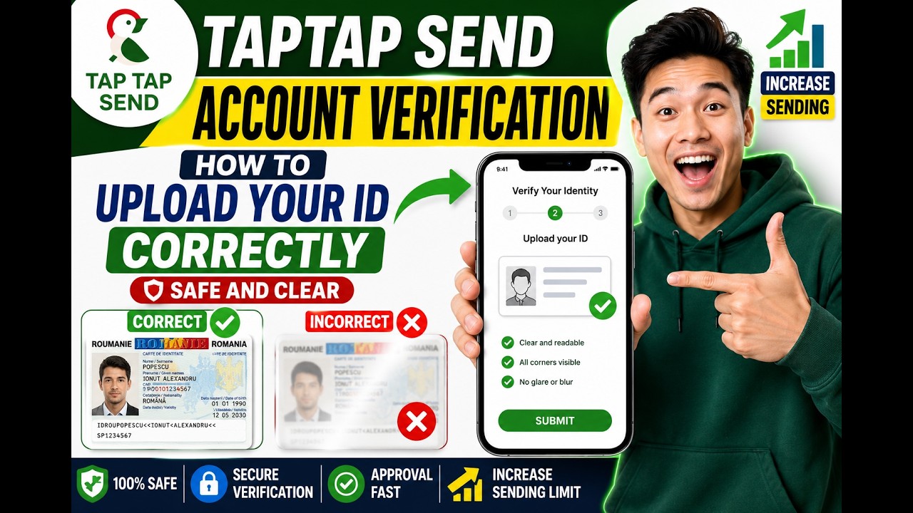 TapTap Send Account Verification How to Upload Your ID Correctly (Safe and clear) Increase Sending