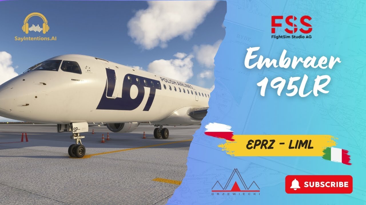 MSFS 2024 & @SayIntentionsAI - Embraer 195LR od FSS | Rzeszów - Mediolan-Linate