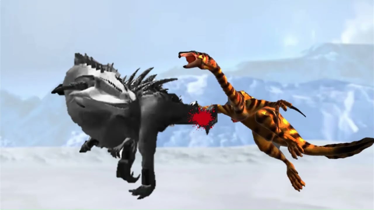 Hyper giganotosaurus vs therizinosaurus (Dinotuber Battle Mutiverse) GA1