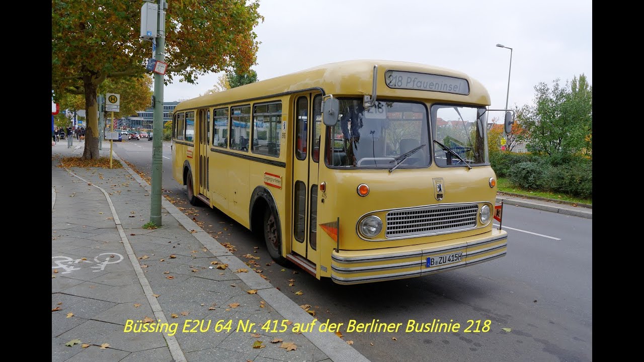 Mit dem Büssing E2U 64 auf der Buslinie 218 in Berlin [1080p]