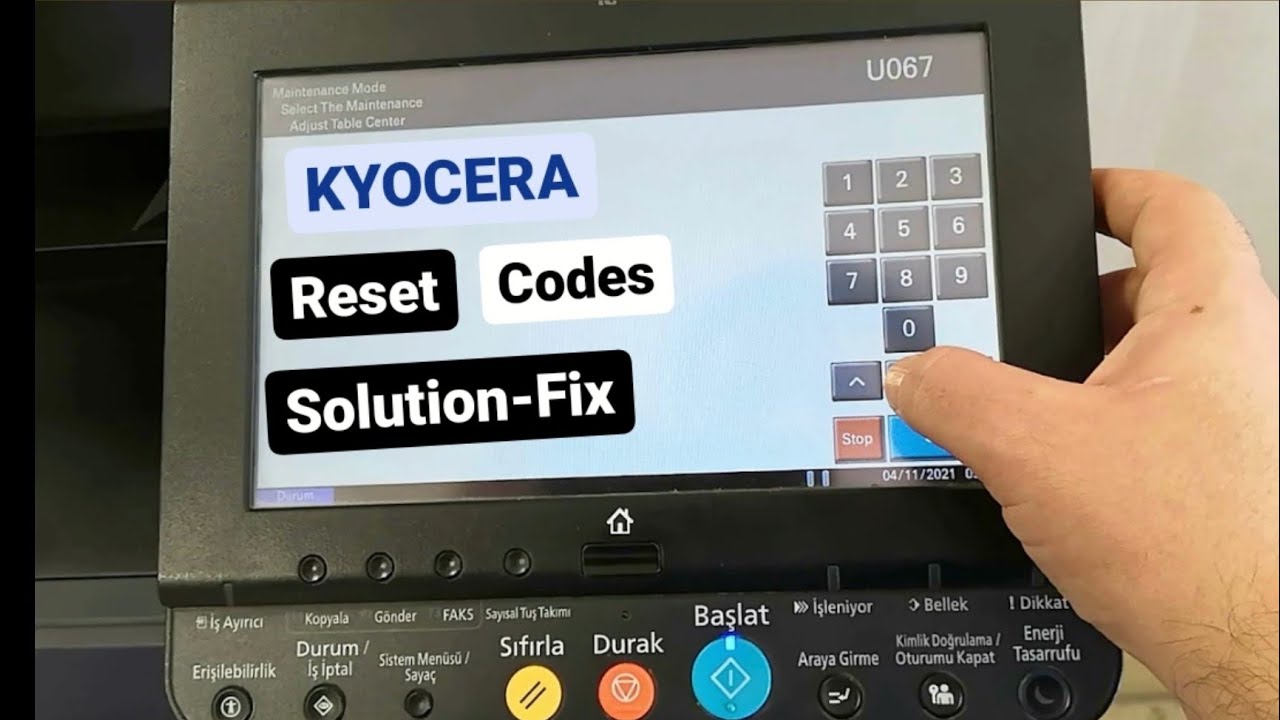 ВСЕ KYOCERA RESET CODE Настройки и решение Admin Console Fix Taskalfa 4012 4002 1120 2735 306 3040