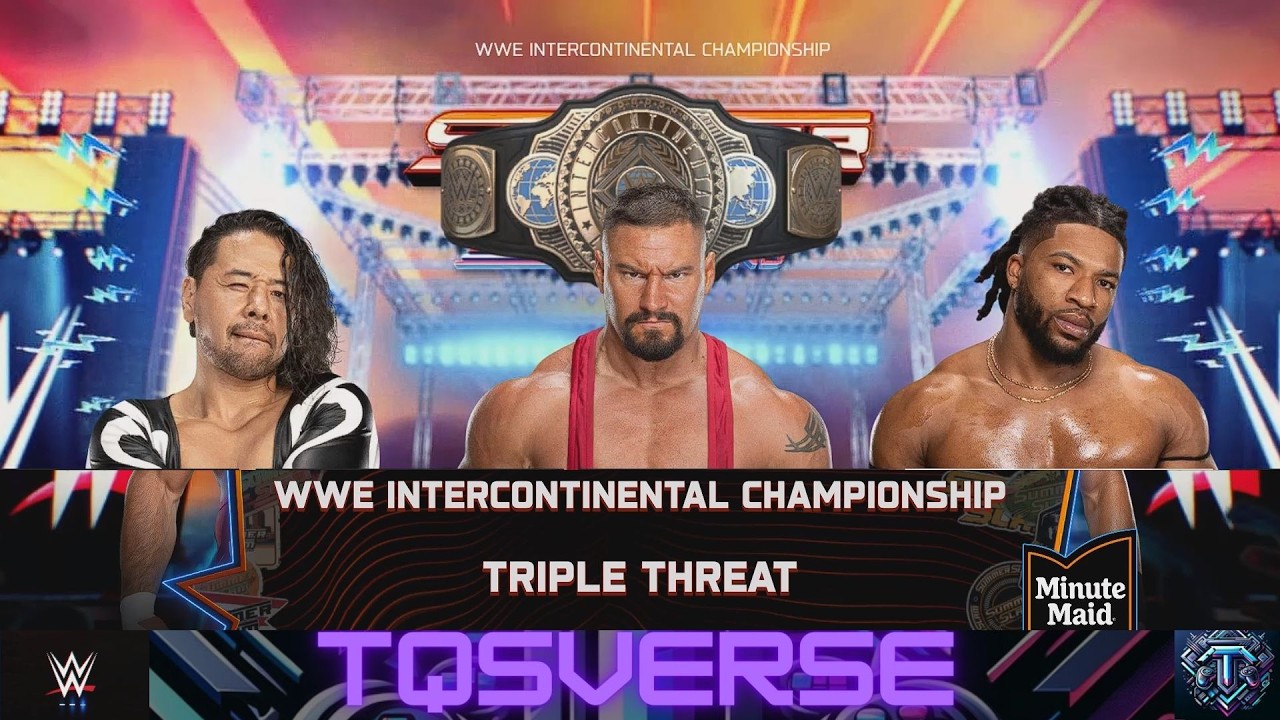 SHINSUKE NAKAMURA VS BRON BREAKKER VS TRICK WILLIAMS (C). SUMMERSLAM. WWE 2K25. TQS. NIGHT 2