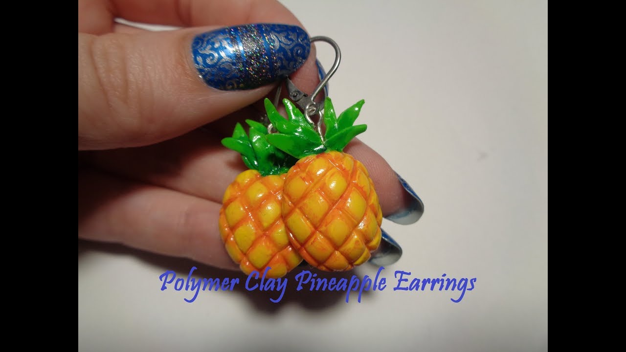 Easy Polymer Clay Pineapple Earrings
