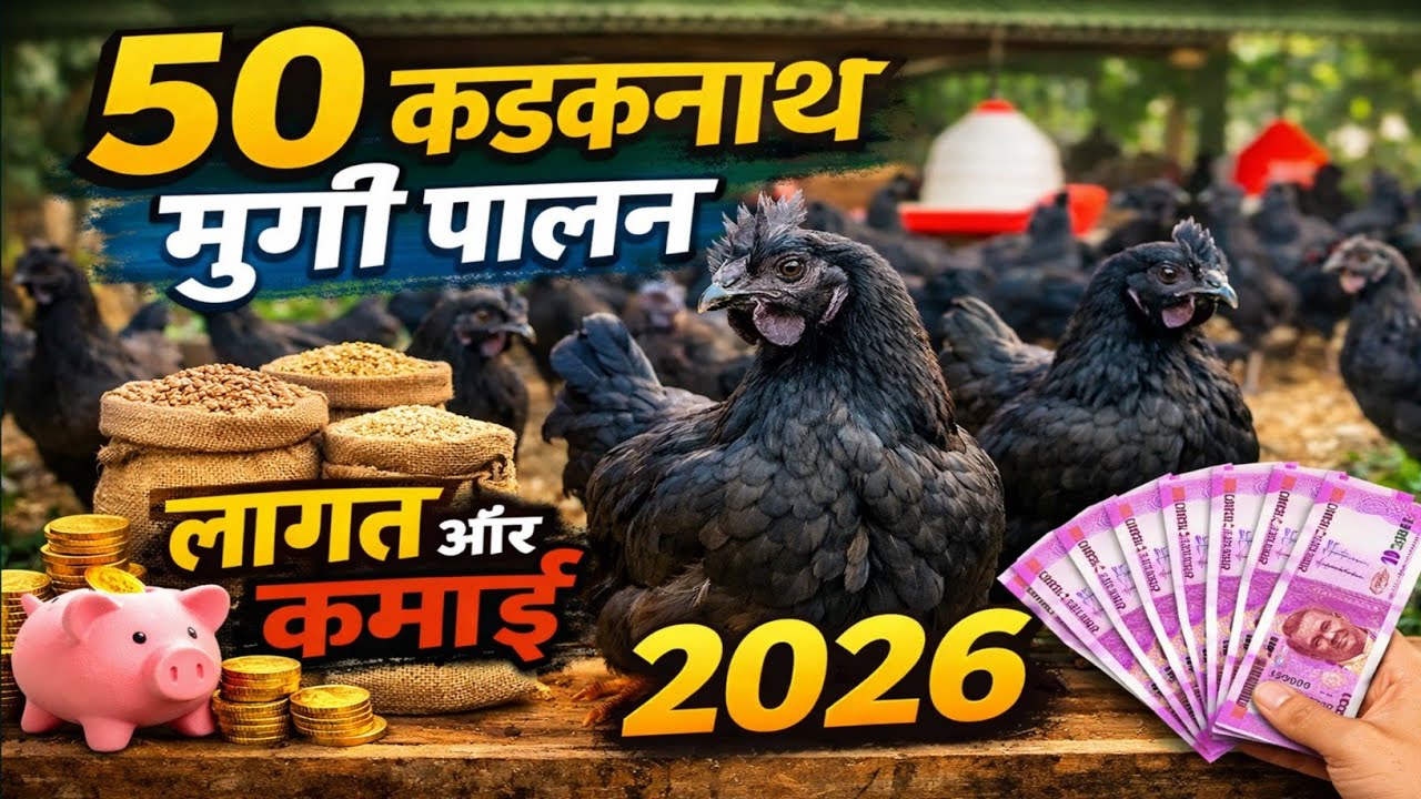 50 कड़कनाथ मुर्गी पालन में लागत और कमाई | Kadaknath Farming Business Plan 2026