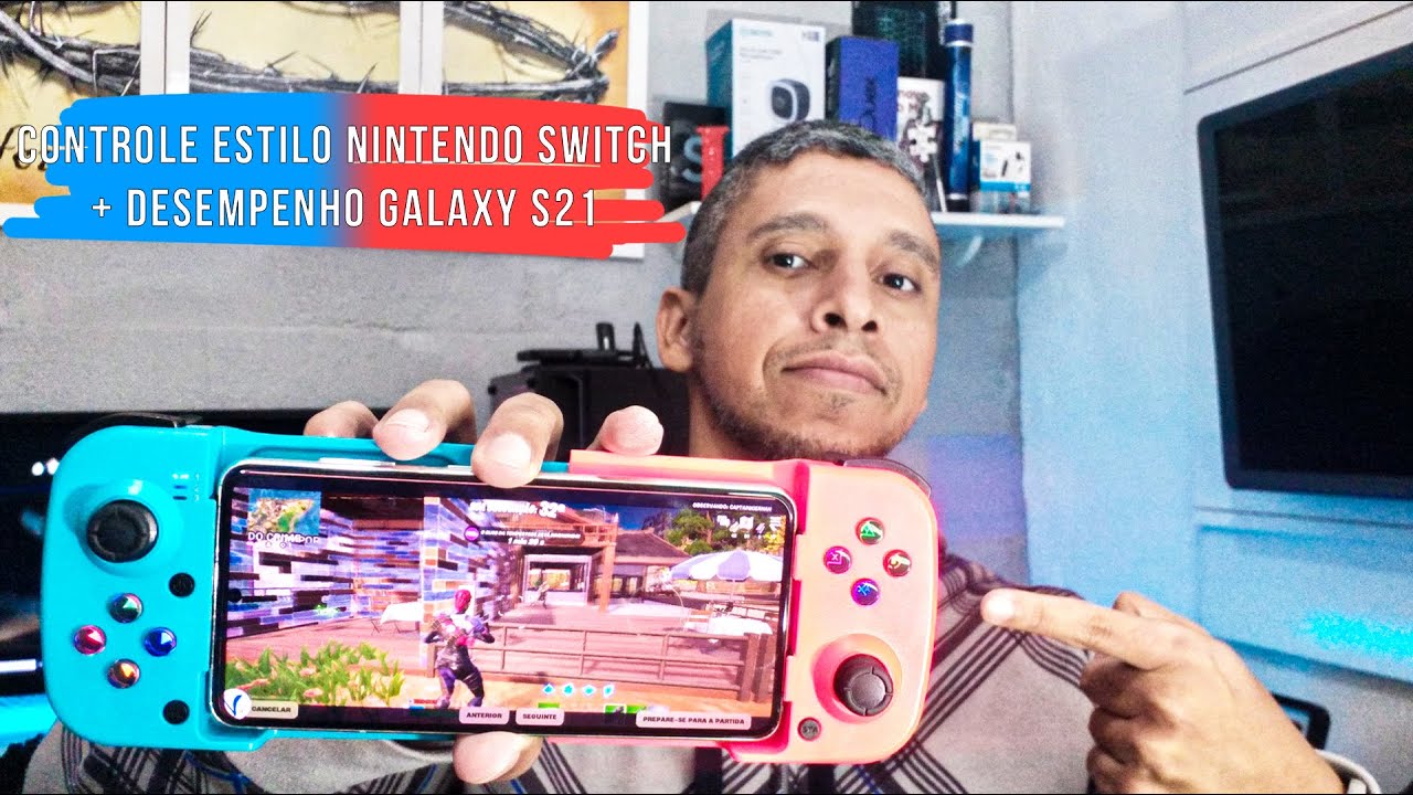 Controle mobile Lehuai estilo Nintendo Switch + Desempenho Galaxy S21!