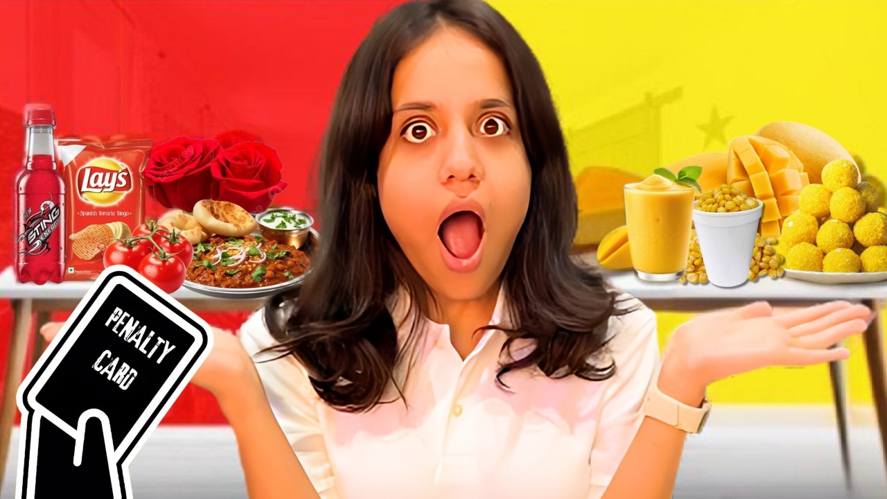 😱 Having Only ONE COLOR Food 😱 || 60 minute Food Challenge