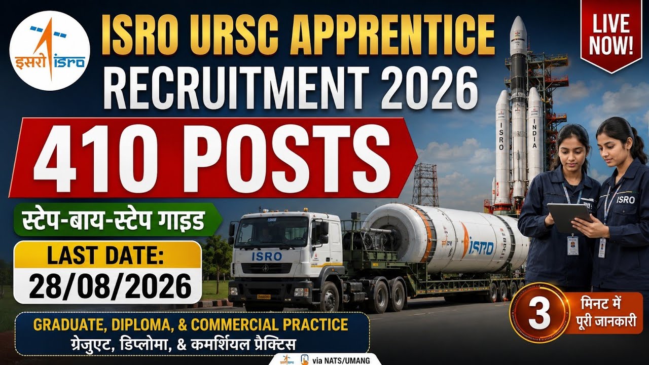 ISRO URSC Apprentice Recruitment 2026 | How to Fill Online Form Step by Step | 410 Vacancies