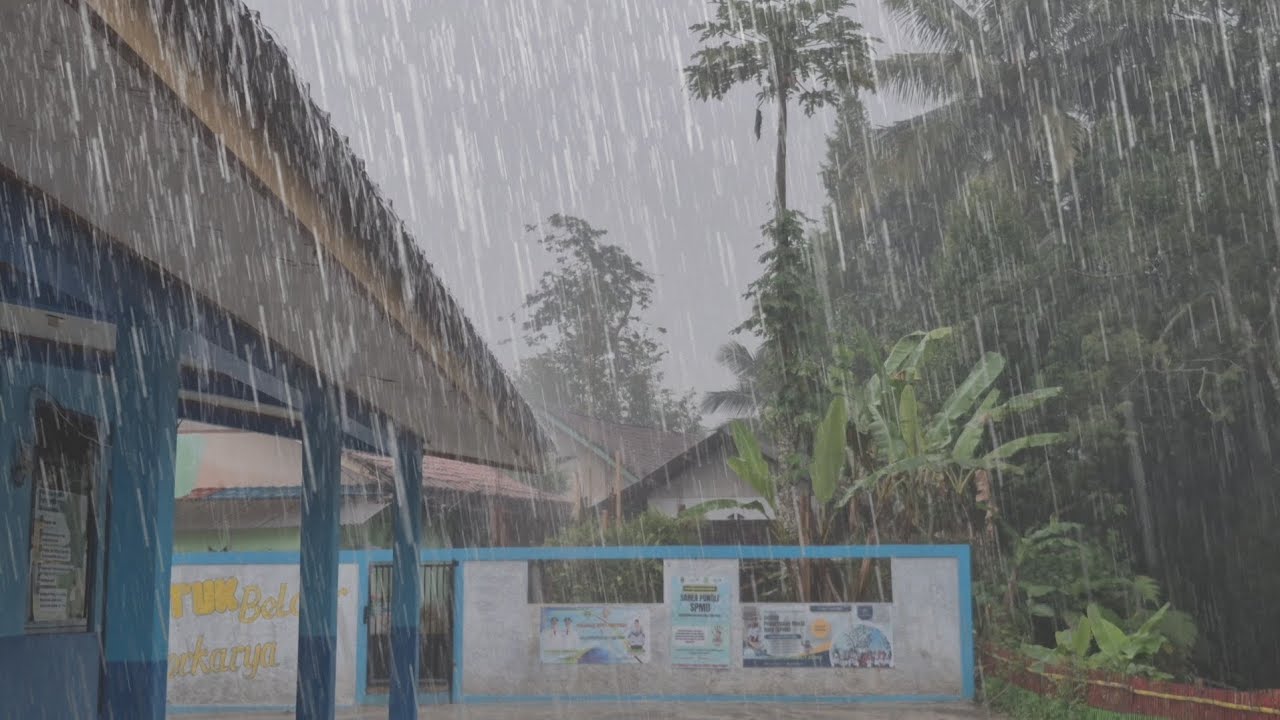 Good Night 🌙 Real Rain Sounds in Indonesian Countryside