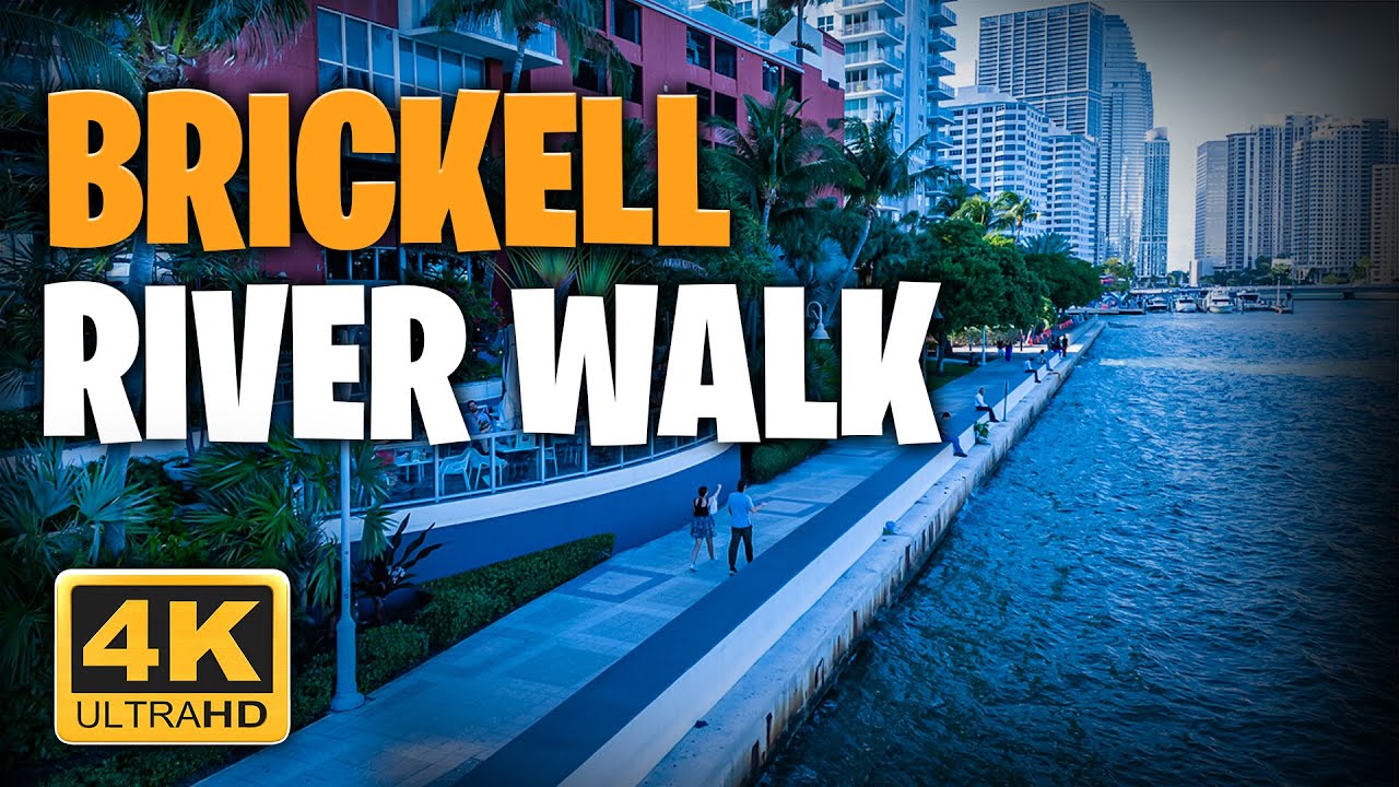 Brickell Miami Riverwalk | Walking Tour 4k | MIAMI WALKING TOUR #brickell #riverwalk #miami #walk