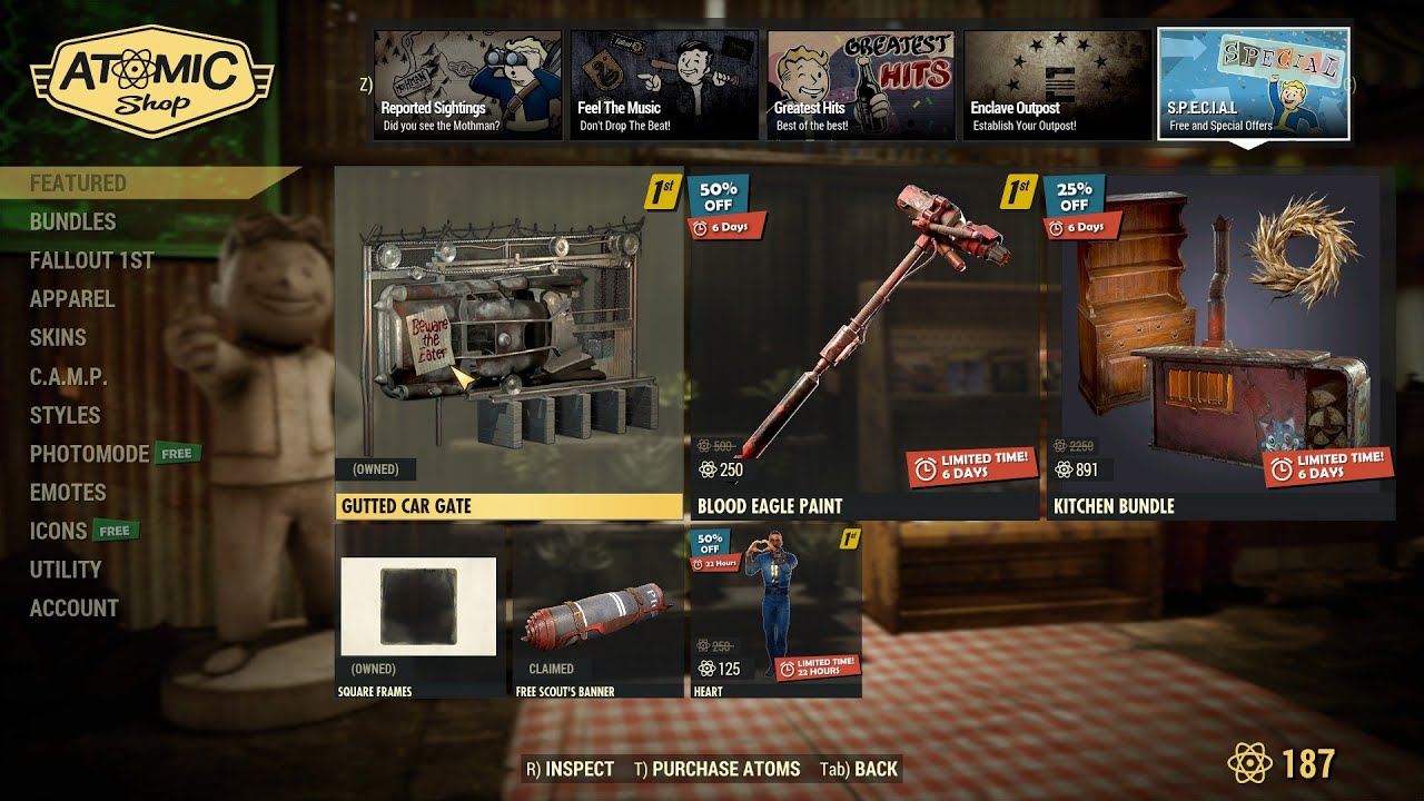 [Legacy] Fallout 76 (2023) - Fallout First Atomic Shop Update May 2, 2023 (FO1st)