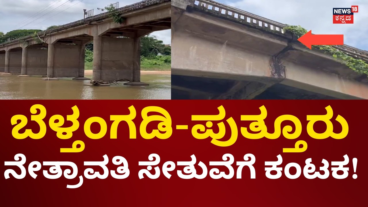 Belthangadi - Puttur Netravati River Bridge In Danger | ಸೇತುವೆಯ ಮೊದಲ ಪಿಲ್ಲರ್ ಮಧ್ಯೆಯೇ ಬಿರುಕು
