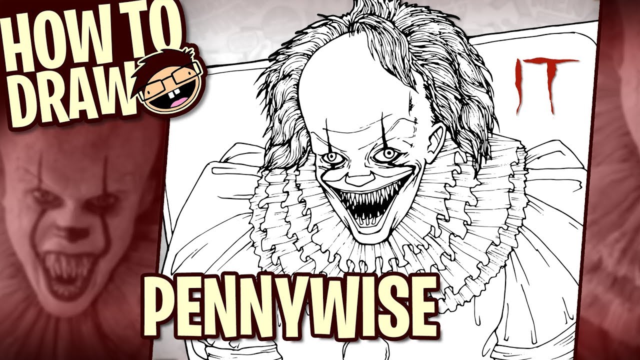 How to Draw PENNYWISE (IT [2017])| Narrated Easy Step-by-Step Tutorial