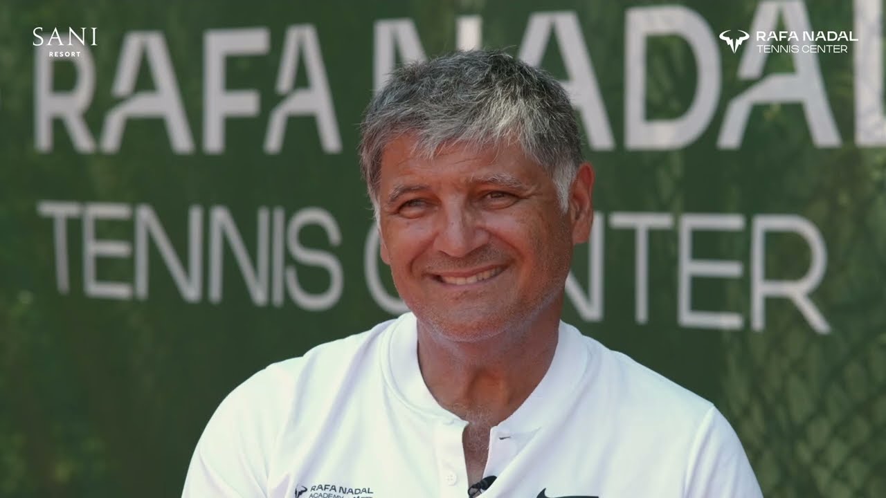 Toni Nadal at the Rafa Nadal Tennis Centre in Sani Resort