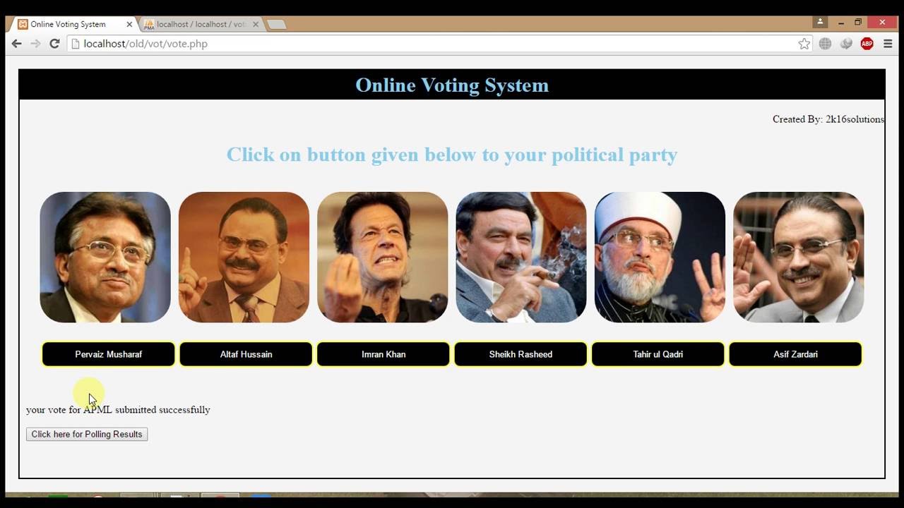 simple online voting system