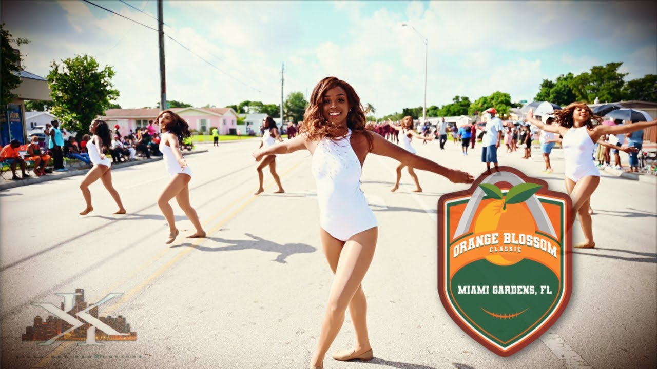 Talladega College Great Tornado Band Marching in the 2021 Orange Blossom Classic Parade