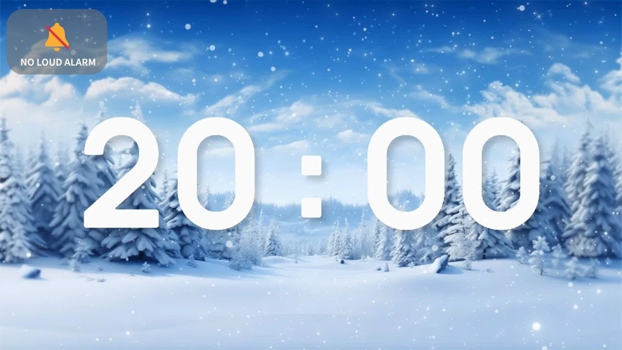 20 minute timer with music for classroom Timer | Calm Music for Homework & Reading | No Alarm