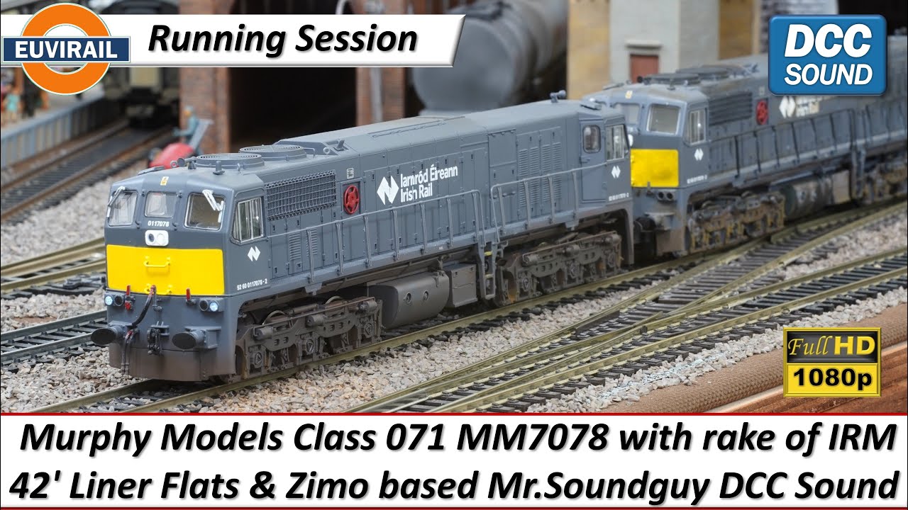 Murphy Models Class 071 MM7078 Double headed with rake of IRM 42'  Flats & Mr.Soundguy DCC sound