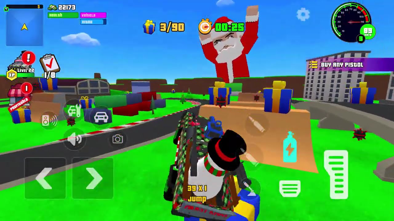 🤦 Noob Fails Hard! 🎅 9 Gifts Only and Exploding Bombs in Gangs Wars: Pixel Shooter RP!