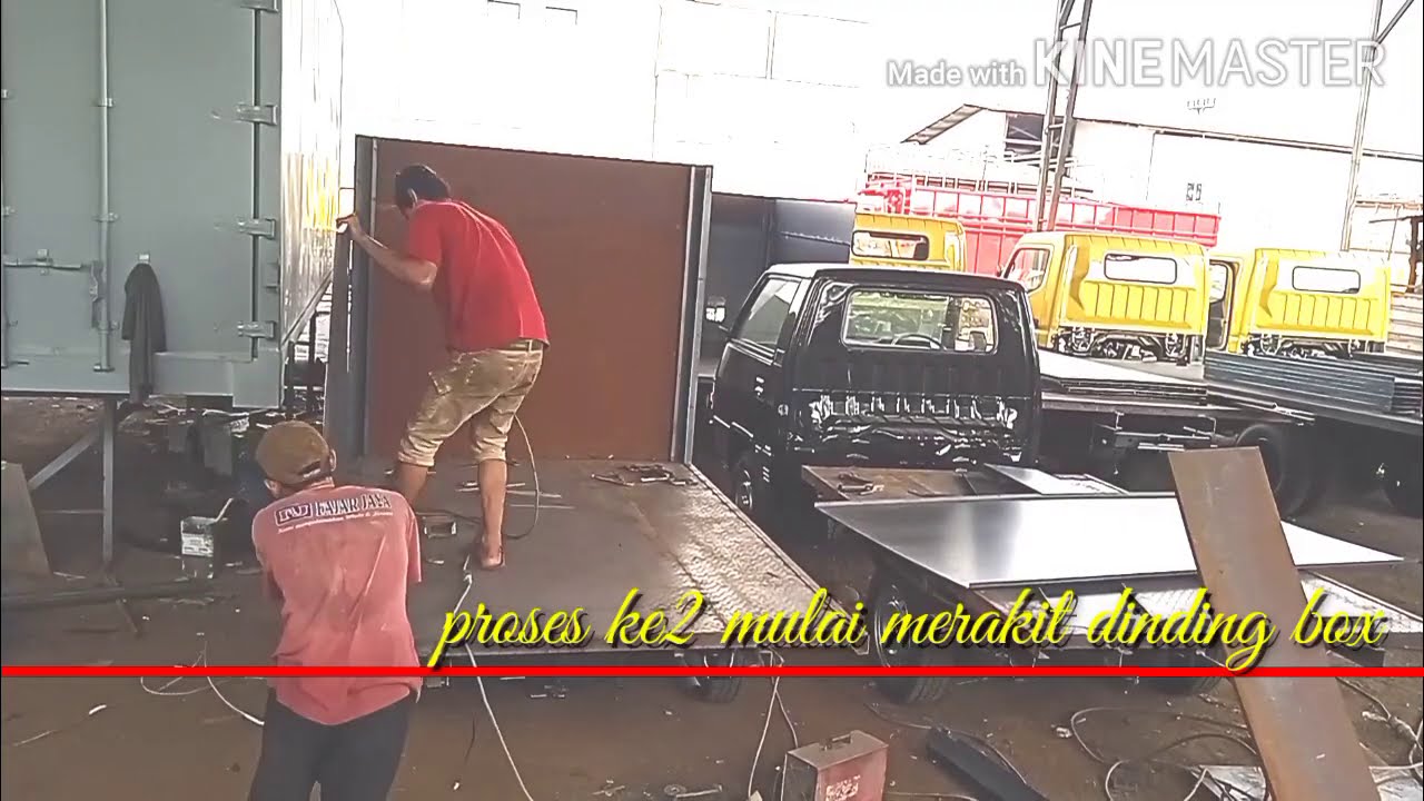 Proses Perakitan box besi Mitsubishi L300 di karoseri!?