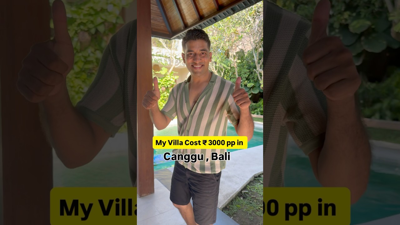 ₹ 3000 Private Pool Villa in Bali 🇮🇩 #bali #villa #travel