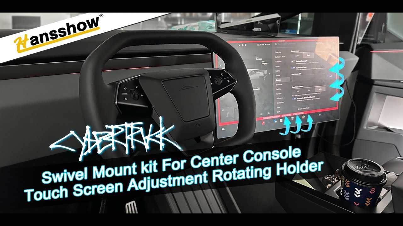 Cybertruck Swivel Mount kit For Center Console Touch Screen Adjustment Rotating Holder