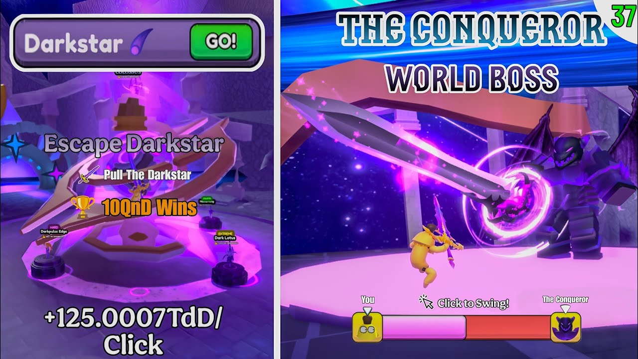 (New Update - DarkStar World 10) The Conqueror - Dark Pulse Edge Swords & Pull a Sword Roblox #37