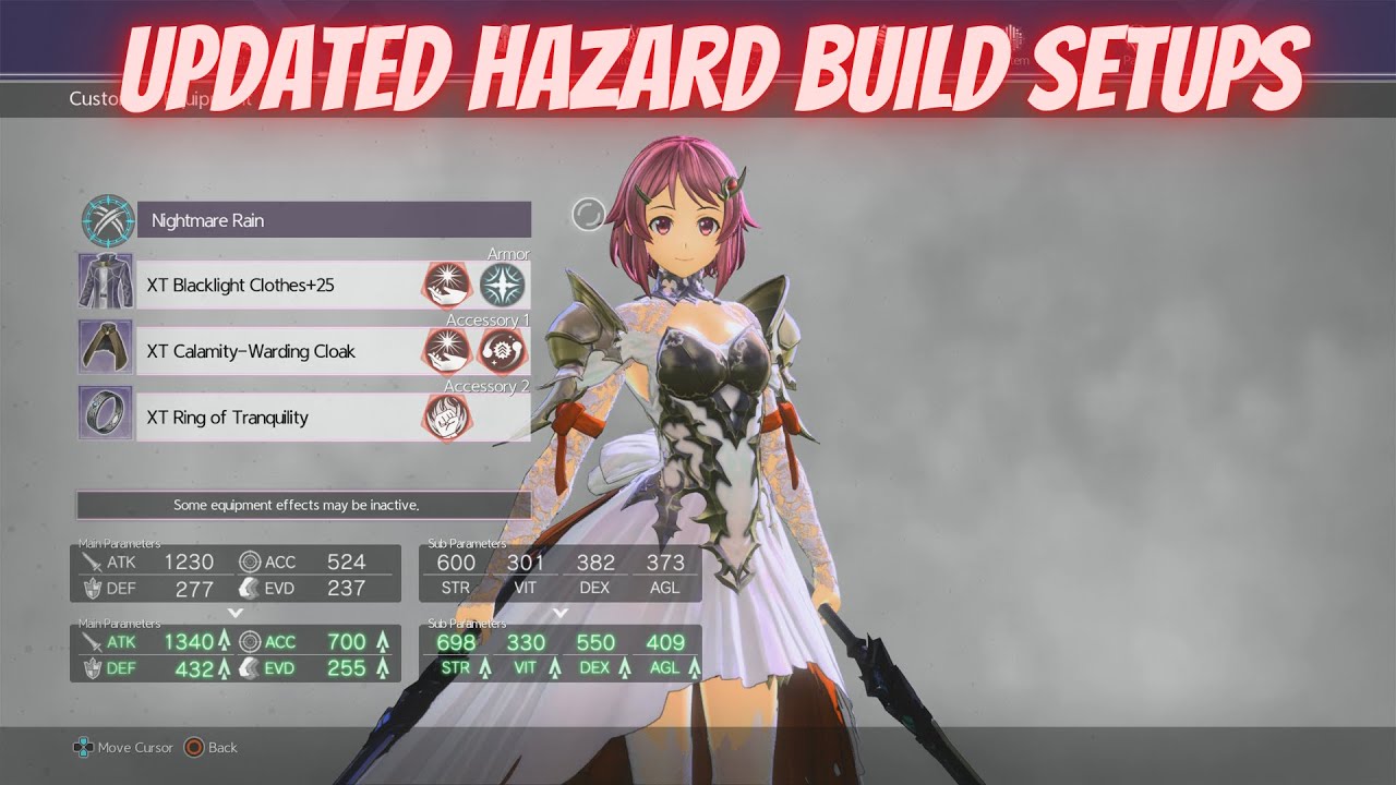 Sword Art Online Alicization Lycoris Updated Hazard Build Setups
