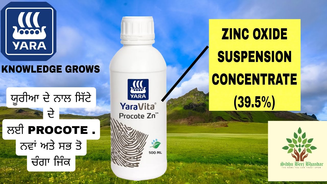 YARA VITA PROCOTE ZINC (39.5%) ਨਵੀਂ ਜ਼ਿੰਕ ਨੂੰ ਇਸਤੇਮਾਲ ਕਿਵੇਂ ਕਰੀਏ ।  ਪੂਰੀ ਜਾਣਕਾਰੀ ।