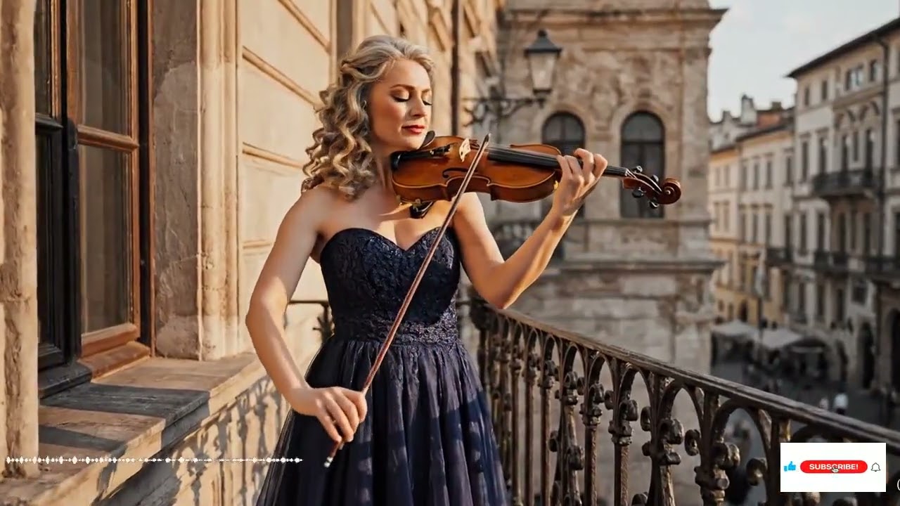 Armonías Orquestales Violín Y Piano En Un Viaje Romántico Para La Reflexión Profunda